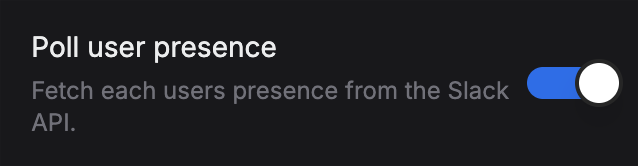Setting to show each person's Slack presence on the map