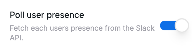 Setting to show each person's Slack presence on the map